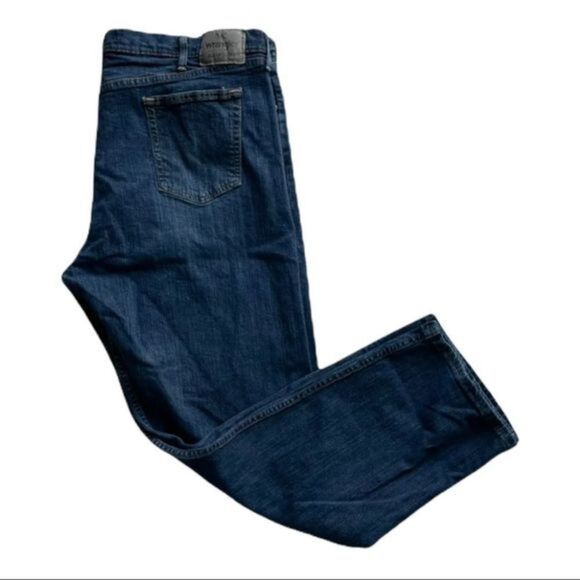 Wrangler Authentic Dark Denim Jeans 42 X 32 - Picture 7 of 9